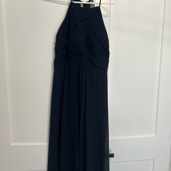 Navy Bill Levkoff bridesmaid dress - Picture 2 of 5